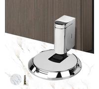 Nuovo fermaporta magnetico, arresto silenzioso meccanico aggiornato senza punch-free, regolabile senza foratura meccanica del pavimento Doorstop Serrature magnetiche (Bright Chrome)
