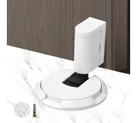 Nuovo fermaporta magnetico, arresto silenzioso meccanico aggiornato senza punch-free, regolabile senza foratura meccanica del pavimento Doorstop Serrature magnetiche (White)