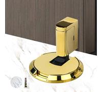 Nuovo fermaporta magnetico, arresto silenzioso meccanico aggiornato senza punch-free, regolabile senza foratura meccanica del pavimento Doorstop Serrature magnetiche (Gold)