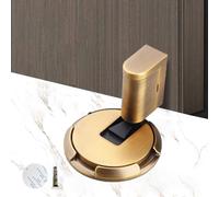 Nuovo fermaporta magnetico, arresto silenzioso meccanico aggiornato senza punch-free, regolabile senza foratura meccanica del pavimento Doorstop Serrature magnetiche (Bronze)