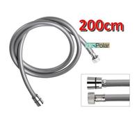NUOVO FLESSIBILE DOCCIA PVC SILVER ARGENTO 150 200 CM DOCCETTA ULTRARESISTENTE