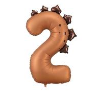 NUOVO Foil palloncino Numero ''2'' Dinosauro, 92cm, mix