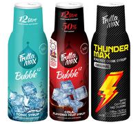 NUOVO FruttaMax Sciroppo Set Tonic Cola Energy Drink 3x500ml Zucchero Ridotto