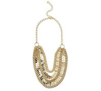 Nuovo G By Guess Color Oro, Multi Strati Catena Collana Grande