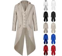 Nuovo Giacca Steampunk Uomo Vendita, Jacquard Cappotto Gotico Uomo Frack Cappotti, stile Medievale Costume, Vittoriano Uniforme Costumi da Gentiluomo Slim fit Tailcoat Jacket per Carnevale Halloween