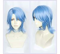Nuovo gioco Anime Kingdom Hearts III Parrucca cosplay Aqua Halloween Gioco di ruolo Capelli grigi blu Parrucca costume cosplay di Halloween Capelli