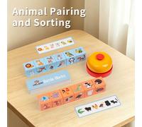 Nuovo gioco di carte per abbinamento e classificazione cognitiva per bambini, puzzle di accoppiamento di animali, gioco da tavolo in legno per abbinamento di lettere, giocattolo Blocchi da battaglia p