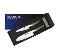 NUOVO Global 3-Piece Knife Set GST-B46 Santoku Petty Sharpener Made in Japan
