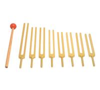 Nuovo Gold 8 PC Set Harmonic Spectrum Tuning Forcelle + Mallet-Check Our Negozio