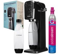 NUOVO gorgogliatore d'acqua SodaStream ART Marble Black con bottiglia e...
