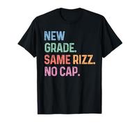 Nuovo grado Stesso Rizz No Cap Divertente Back To School Gen Z Meme Maglietta