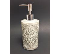 Nuovo Grigio + Verde Oliva 3D Floreale Trama IN Ceramica Bagno Sapone +