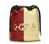 Nuovo Gucci Borsa Zumi Tricolored Pitone Coulisse a Tracolla Secchio 576432
