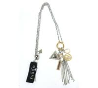 Nuovo Guess Argento, Oro, Oro Rosa 3 Tono, Triangolo, Placca, Nappa Catenina