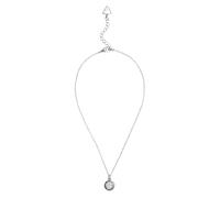 Nuovo Guess Collana A Catena Con Charm In Cristallo E Logo Argento