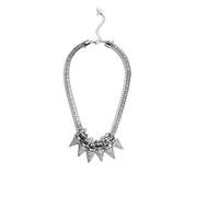 Nuovo Guess Color Argento, Rete Catena Strass Punte, Anelli Ciondolo Collana