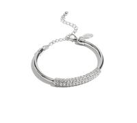 Nuovo Guess Color Argento,Strass Trasparente,Cristalli Glitz Bracciale