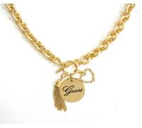 Nuovo Guess Cristalli Color Oro, Strass Cavo Cuore + Nappa Ciondolo A Collana