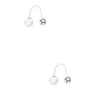 Nuovo Guess Lucidato Color Argento, Palle di Fuoco, Cristalli, Front Orecchini