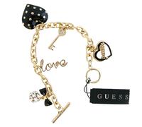 Nuovo GUESS Nero,Oro Catena Cuore,Chiave ," Love ",Fiocco,Ciondolo Cristallo A