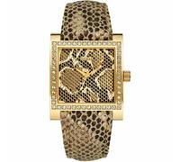 Nuovo GUESS Oro, Metallico Marrone Pitone Sanke Stampa Pelle, Orologio U95158L1