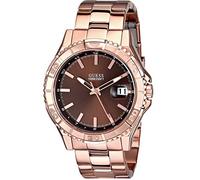 Nuovo Guess Rosa Color Oro, Acciaio Inox, Quadrante Marrone, Bracciale