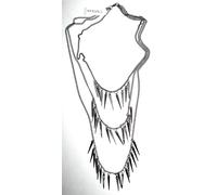 Nuovo Guess Tono Gunmetal Tono Collana Grande W/3 Filamenti Di Icicle Ciondoli