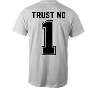 Nuovo Heathen TRUST NO 1 T-Shirt Bianca Piccola-6XL Edizione Limitata