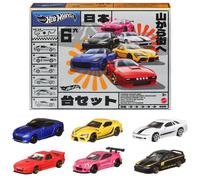 NUOVO Hot Wheels Street of Japan Multi-Pack 6-Pack Veicoli Giocattolo Mini Ca...