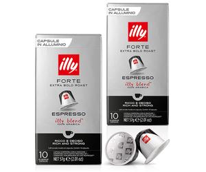 NUOVO Illy Nespresso Forte Extra Bold Roast 2x10 Capsule 100% Arabica Espresso