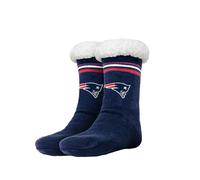 Nuovo Inghilterra Patriots Donna Righe Logo Alto Footy Pantofole Misura 6-10 No