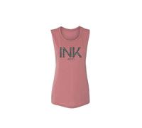 Nuovo Inkaddict Donna Inchiostro III Brillantini Muscolo Canottiera Mauve /