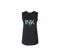 Nuovo Inkaddict Donna Inchiostro III Brillantini Muscolo Canottiera Nero/Menta