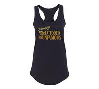 Nuovo InkAddict Donna Tatuato & Infame Canotta Racerback Top Nero