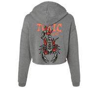 Nuovo InkAddict Donna Tossico Amore Corto Felpa Grigio Erica XS-2XL Made IN USA