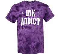 Nuovo InkAddict Retrò IN Metallo II Maglietta Rosso Cravatta Tintura