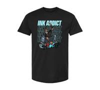 Nuovo InkAddict Skate To The Grave T-Shirt Nera Piccola-4XLarge Tattoo Limitato