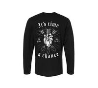 Nuovo InkAddict Unisex Give il Mio Cuore Un Possibilità Ls Maglietta Nero