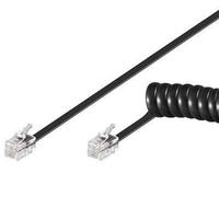 NUOVO INTELLINET ICOC MD-44-04SBKP Cavo telefonico spiralato 4mt RJ10 | 4P4C Nero
