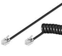 NUOVO INTELLINET ICOC MD-44-04SBKP Cavo telefonico spiralato 4mt RJ10 | 4P4C Nero