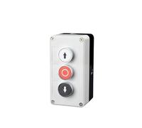 Nuovo Interruttore a Pulsante in Metallo XB2 con Scatola di Controllo, Simbolo di identificazione Industriale, Interruttore di Arresto di Emergenza Circolare con ripristino Automatico(3Hole-01)