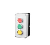 Nuovo Interruttore a Pulsante in Metallo XB2 con Scatola di Controllo, Simbolo di identificazione Industriale, Interruttore di Arresto di Emergenza Circolare con ripristino Automatico(3Hole)