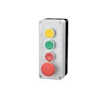 Nuovo Interruttore a Pulsante in Metallo XB2 con Scatola di Controllo, Simbolo di identificazione Industriale, Interruttore di Arresto di Emergenza Circolare con ripristino Automatico(4Hole-02)