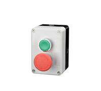 Nuovo Interruttore a Pulsante in Metallo XB2 con Scatola di Controllo, Simbolo di identificazione Industriale, Interruttore di Arresto di Emergenza Circolare con ripristino Automatico(2Hole-01)