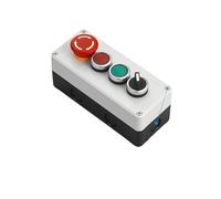 Nuovo interruttore a pulsante, scatola di controllo in plastica, avviamento automatico portatile, impermeabile, arresto emergenza industriale elettrico(4Hole-02)