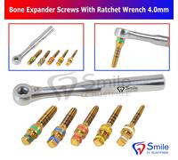 NUOVO kit di espansione ossea 5 pezzi viti impianto dentale/chiave a cricchet...