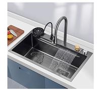 Nuovo lavello a Cascata in Acciaio Inox, lavello da Cucina a Una Vasca, lavello da Bar, lavello in Acciaio Inox 304, con lavelli a Tazza, a Goccia in Alto o sotto Il Montaggio