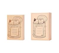 Nuovo Legno Assortiti Modello Timbro Memorandum Vista Scrapbook Box Francobolli Sigillare Programma Decorativo Serie F8J1