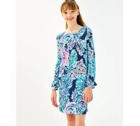 Nuovo Lilly Pulitzer Ragazze Mini Sophie Vestito Volant High Tide Navy Party Blu