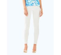 Nuovo Lilly Pulitzer Worth Skinny Bianco Deserto Luna Raso Pantaloni Jeans 2 4 8